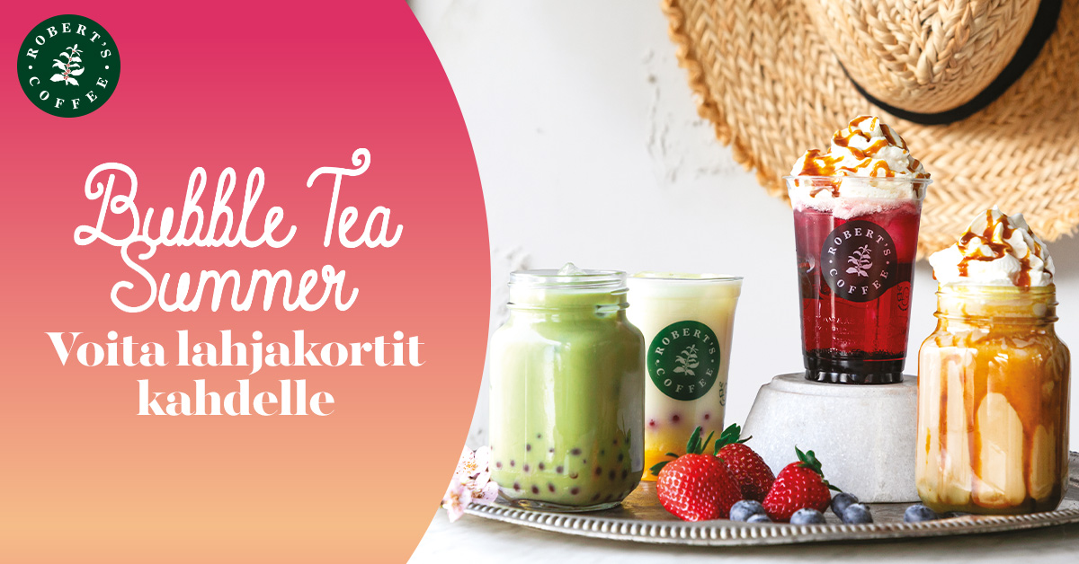 Robert's Coffee Bubble Tea Summer — voita lahjakortit kahdelle